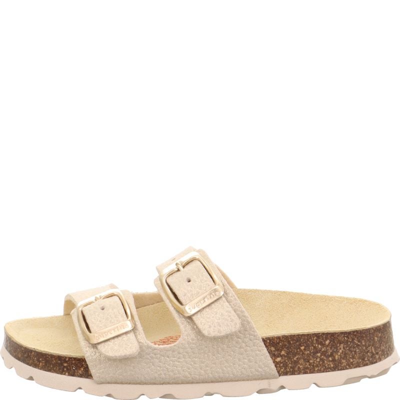 Superfit FUSSBETTPANTOFFEL Girls Slipper - Material: Sonstiges Material in Metallic