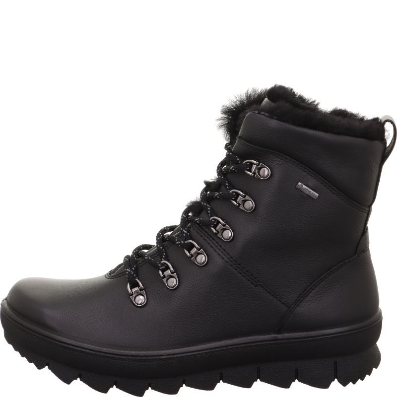 Legero NOVARA Damen Schnürboots - Material: Leder in Schwarz