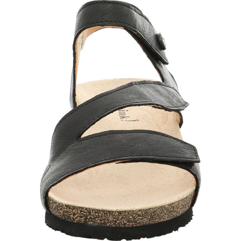 Think DUMIA Woman Strap sandal - Material: Leather in Black