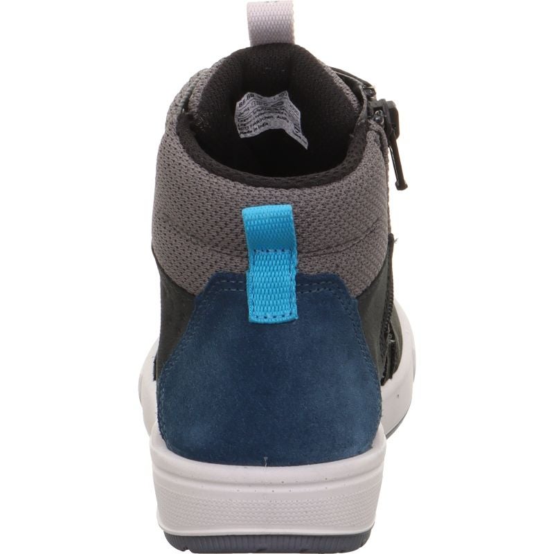 Superfit MAVERICK Jungen Sneaker high - Material: Leder/Sonstiges Material/Textil in Grau