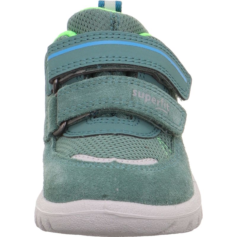 Superfit SPORT7 MINI Unisex | Boys Sneakers low - Material: Leder/Sonstiges Material/Texti in Green