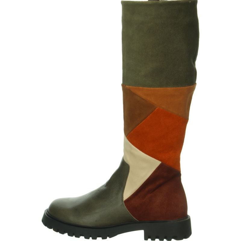 Think TRENTO Woman Boot - Material: Leather in Olive