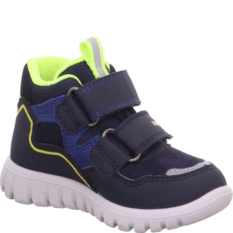 Superfit SPORT7 MINI Unisex, Jungen Sneaker high - Material: Leder/Sonstiges Material/Textil in Blau