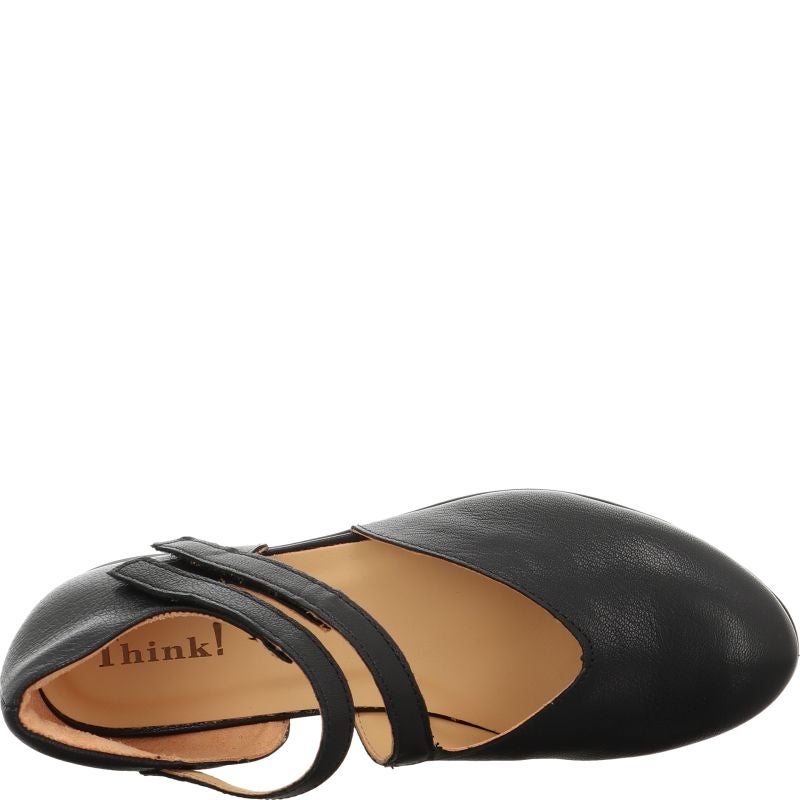 Think! GUAD2 Damen Ballerina - Material: Leder in Schwarz