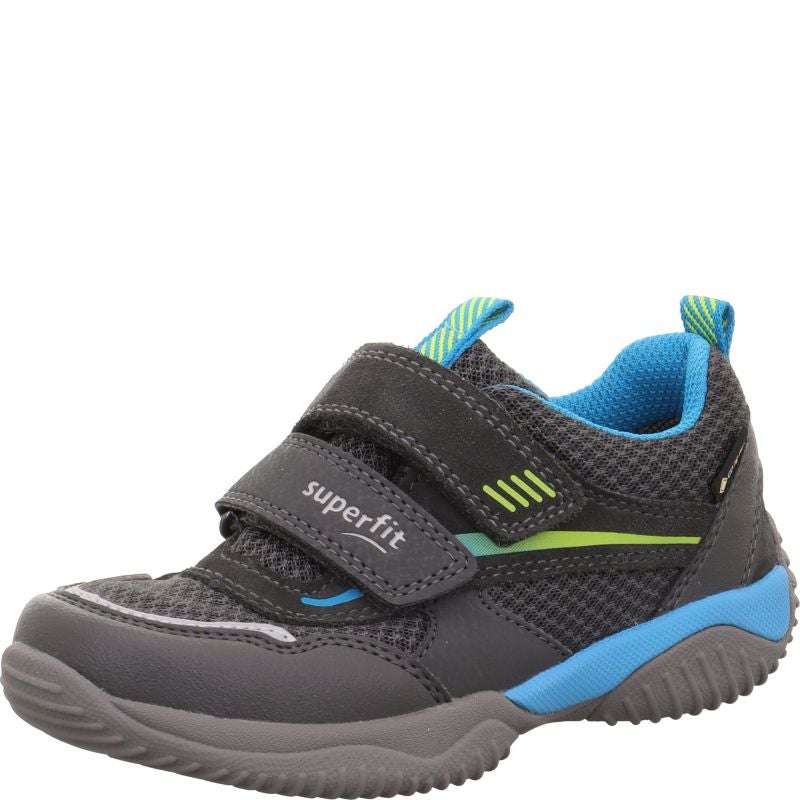 Superfit STORM Unisex | Boys Sneakers low - Material: Leder/Sonstiges Material/Texti in Grey