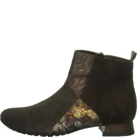 Think GRACE Woman Ankle boot - Material: Leather in Grey