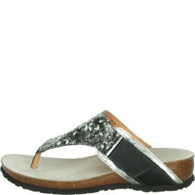 Think! JULIA Damen Pantolette - Material: Leder in Schwarz