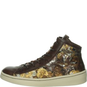 Think KUMI Woman Sneakers high - Material: Leather in Brown
