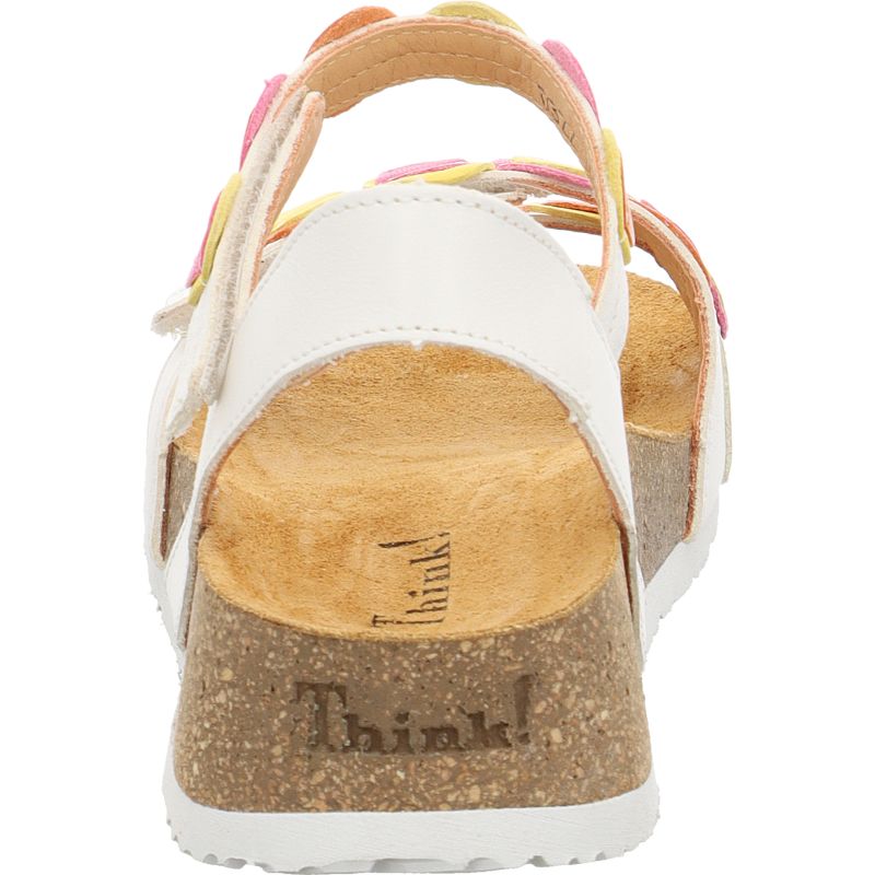 Think KOAK DAMEN Woman Strap sandal - Material: Leather in White