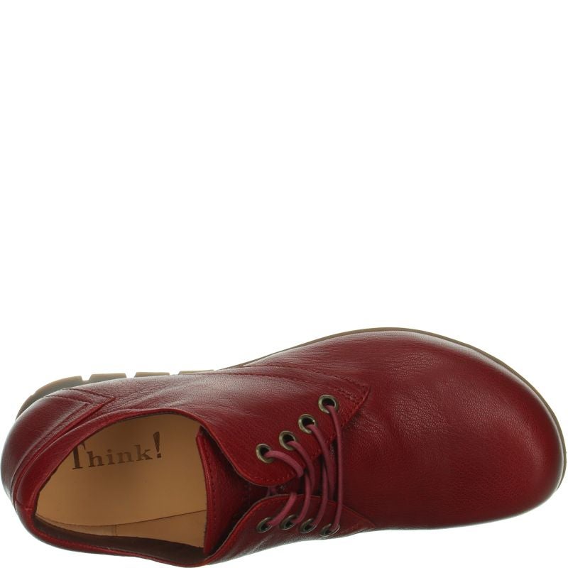 Think MENSCHA Lace up shoe - Material: Leather in Red