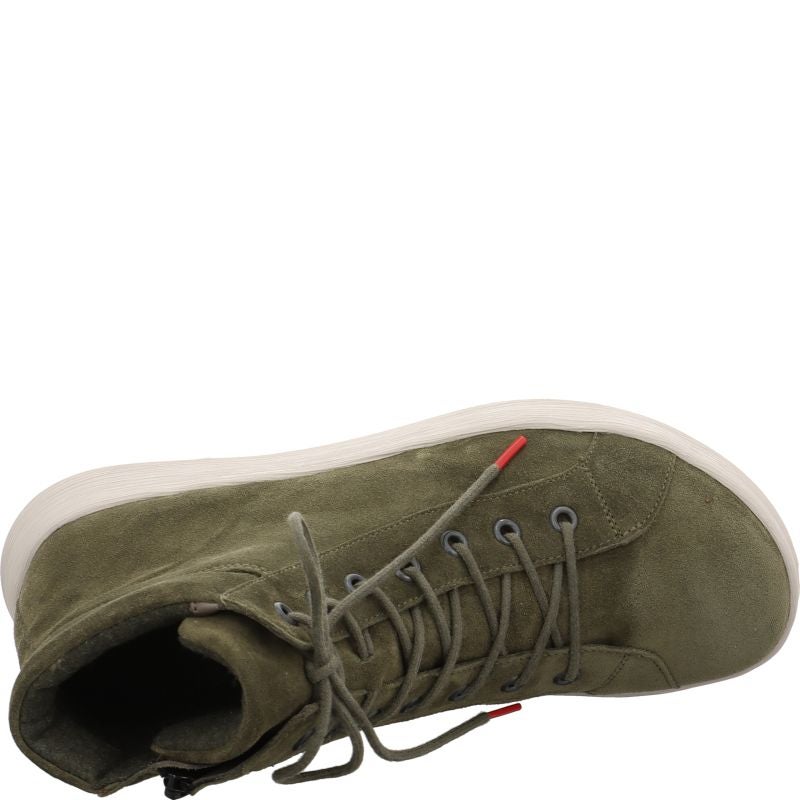 Think COMODA Woman Ankle boot - Material: Leather in Olive