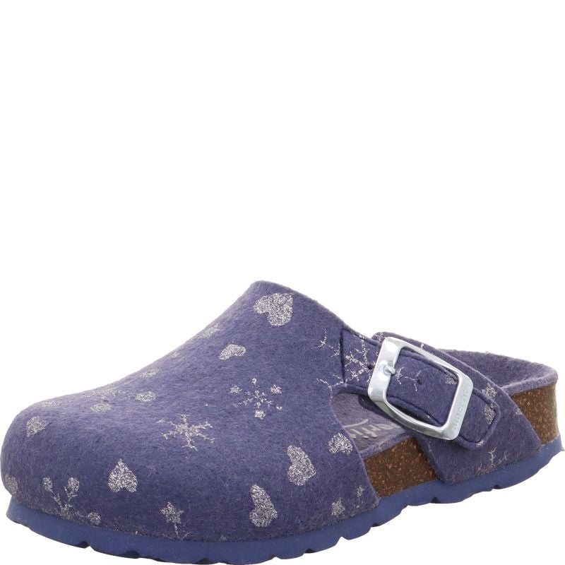 Superfit FUSSBETTPANTOFFEL Girls Clog - Material: Textile in Blue