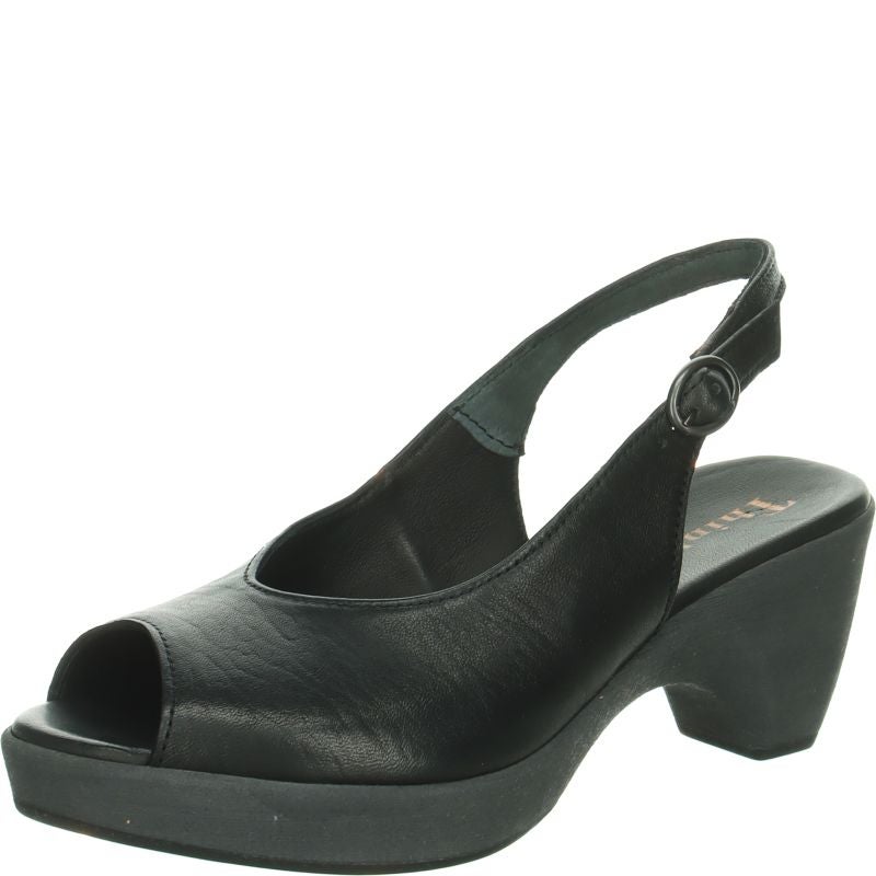 Think! ZEPPA Damen Sandalette - Material: Leder in Schwarz
