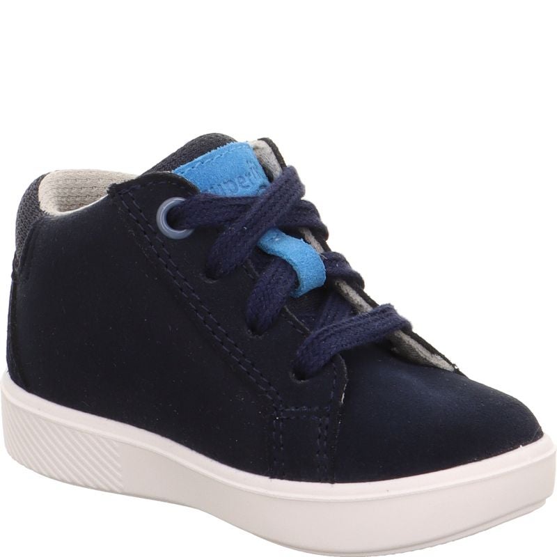 Superfit SUPIES Jungen Sneaker high - Material: Leder/Sonstiges Material/Textil in Blau