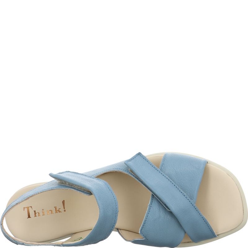 Think! VIVI Damen Sandalette - Material: Leder in Blau