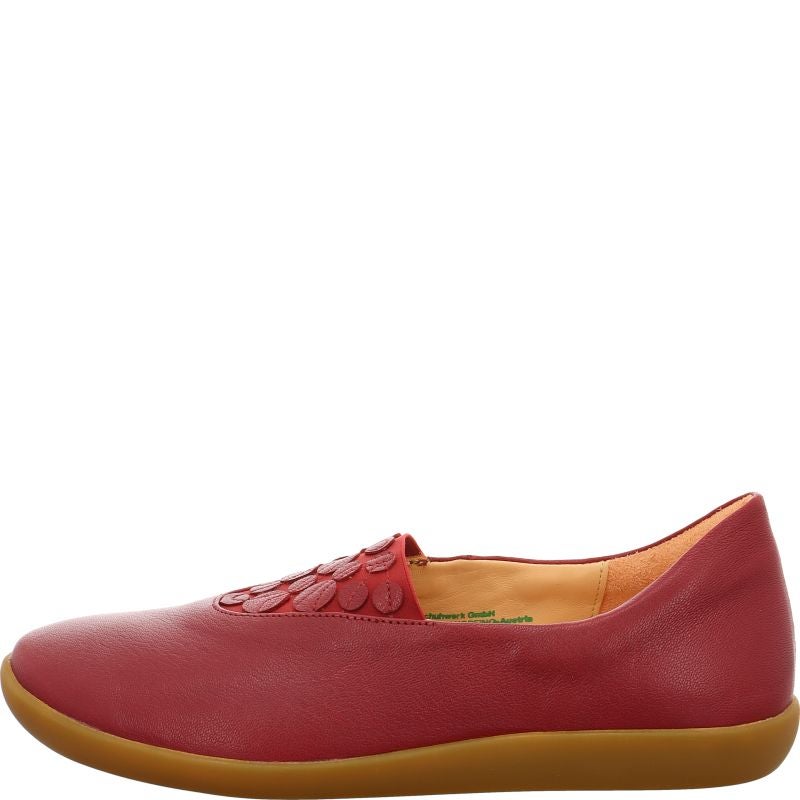 Think NATURE Ballerina - Material: Leather in Red
