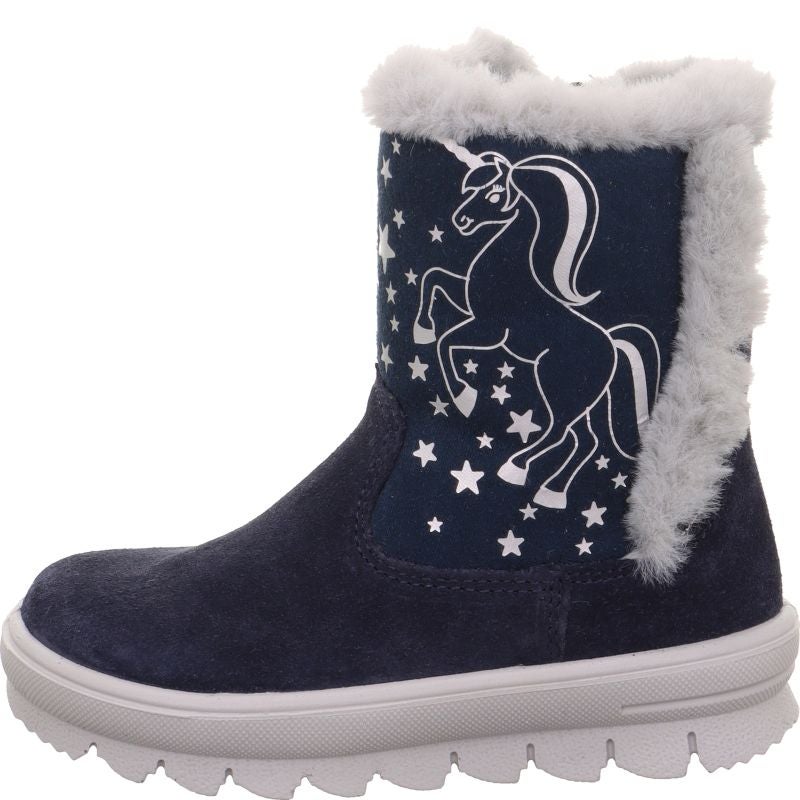 Superfit FLAVIA Girls Boot - Material: Leather/Textil in Blue
