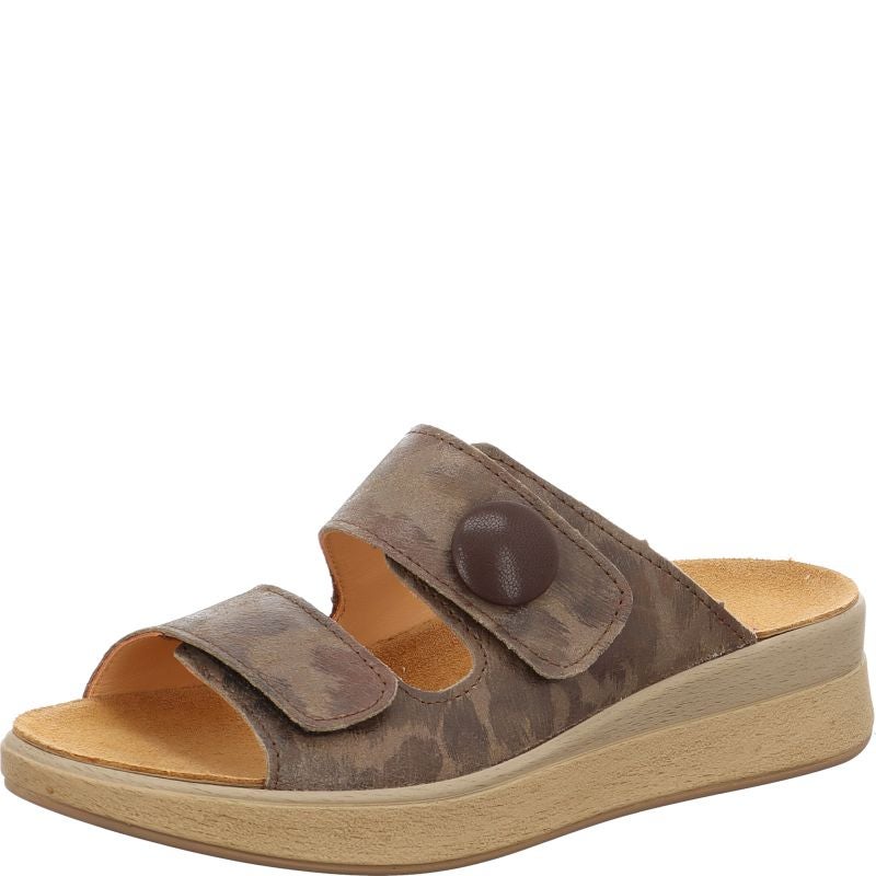 Think! MEGGIE Damen Pantolette - Material: Leder in Mehrfarbig