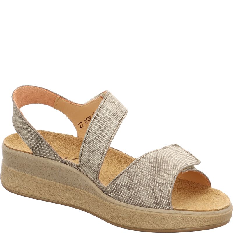 Think! MEGGIE Damen Riemchensandale - Material: Leder in Grau