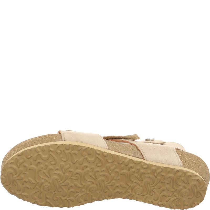 Think DUMIA Strap sandal - Material: Leather in Beige