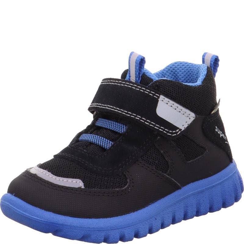 Superfit SPORT7 MINI Unisex, Jungen Sneaker low - Material: Leder/Sonstiges Material/Textil in Schwarz
