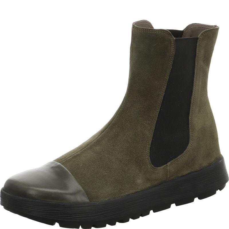 Think COMODA Woman Chelsea boot - Material: Leather in Olive