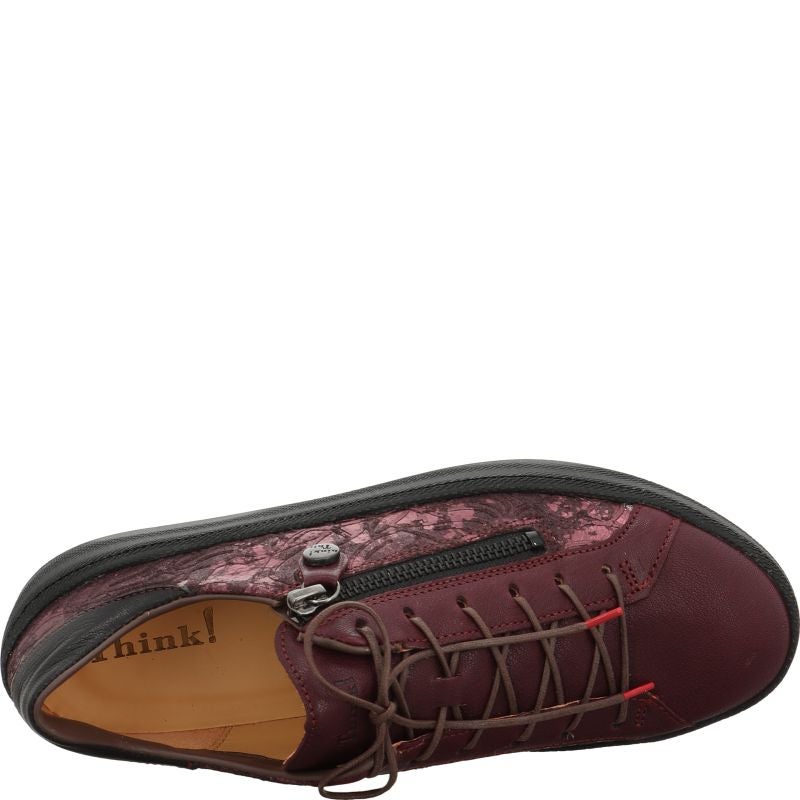 Think! KUMI Damen Sneaker low - Material: Leder in Rot