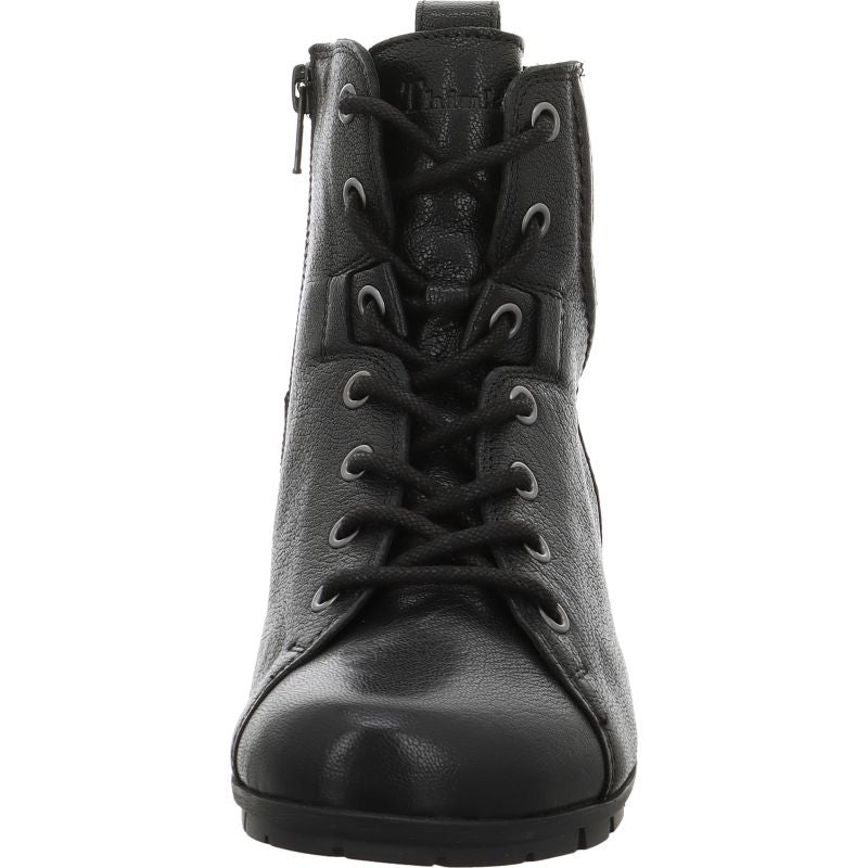 Think MENSCHA Lace-up boot - Material: Leather in Black