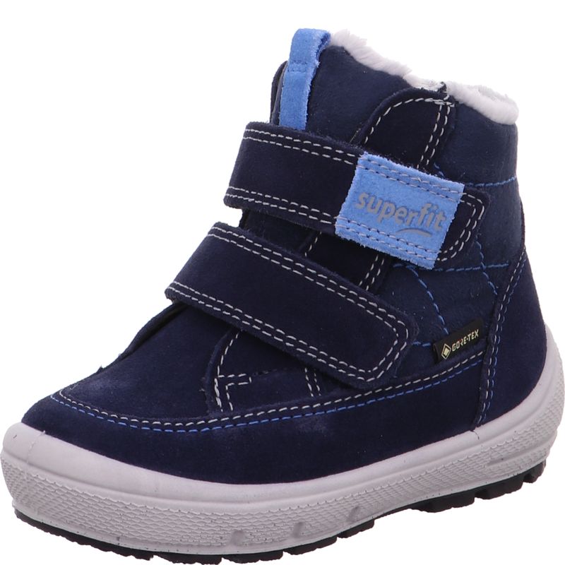 Superfit GROOVY Unisex, Boys Boot - Material: Leather/Textil in Blue