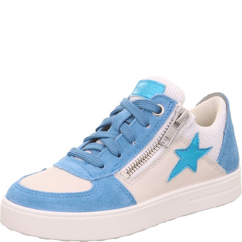 Superfit STELLA Mädchen Sneaker low - Material: Leder/Sonstiges Material/Textil in Blau