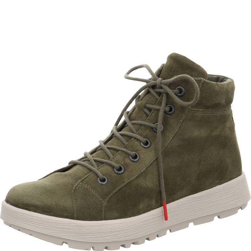 Think COMODA Woman Ankle boot - Material: Leather in Olive