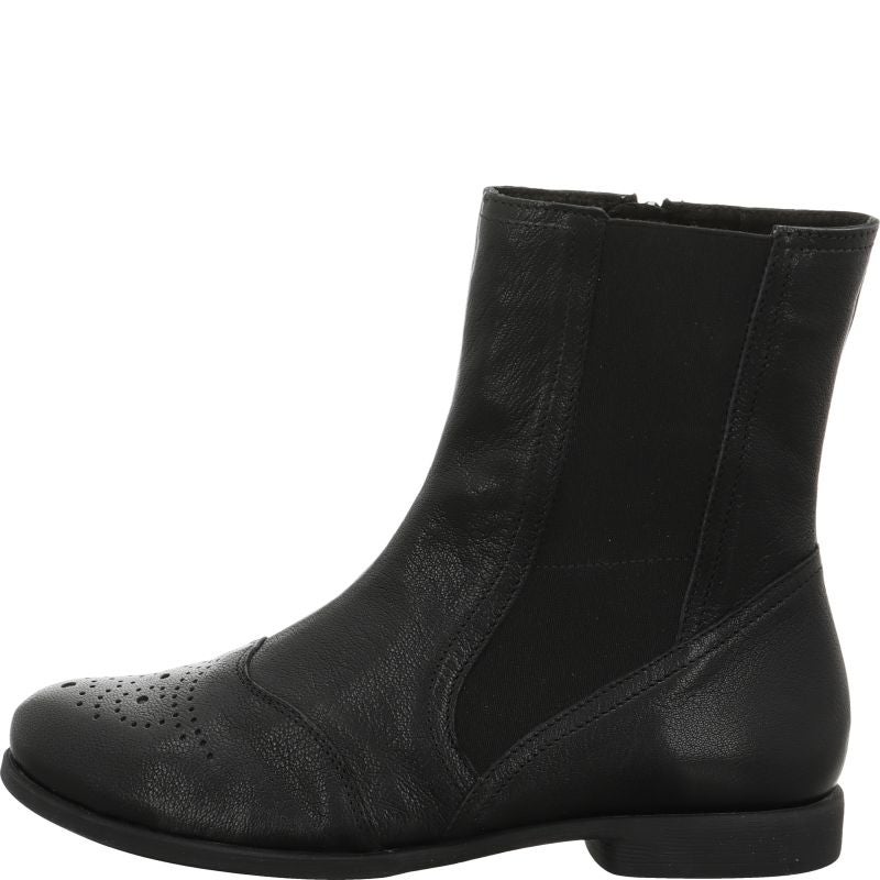Think AGRAT Woman Ankle boot - Material: Leather in Black