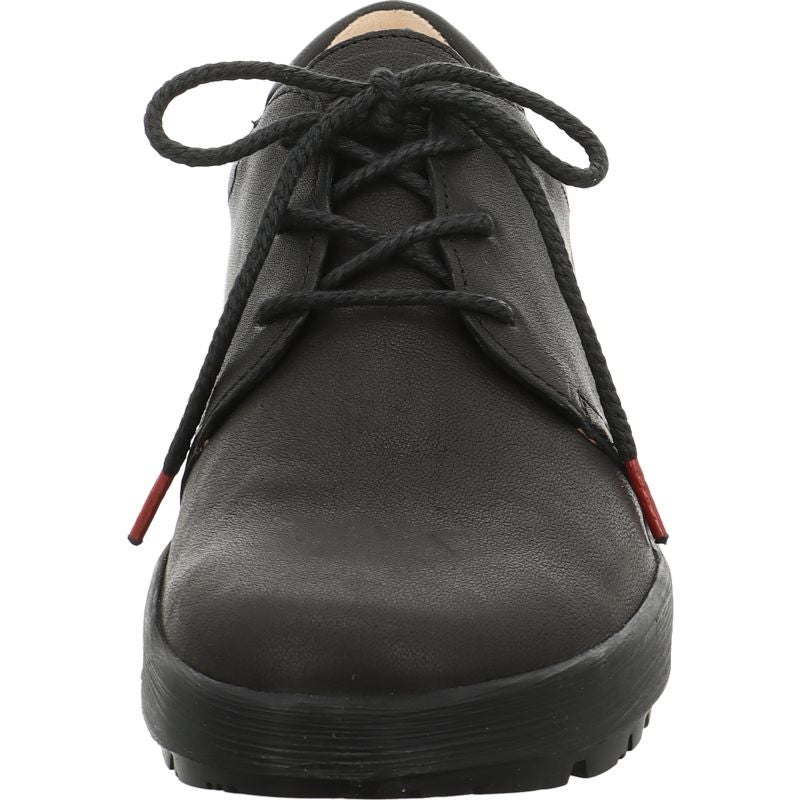 Think! COMODA Damen Schnürschuh - Material: Leder in Schwarz