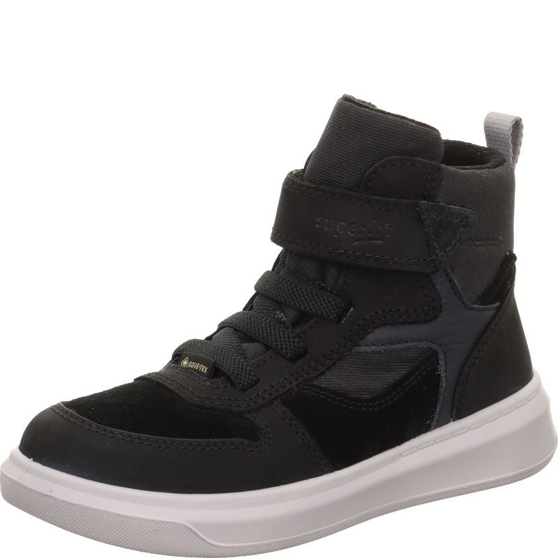 Superfit COSMO Jungen Sneaker high - Material: Leder/Textil in Schwarz