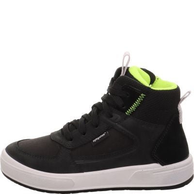 Superfit MAVERICK Jungen Sneaker high - Material: Leder/Sonstiges Material/Textil in Schwarz