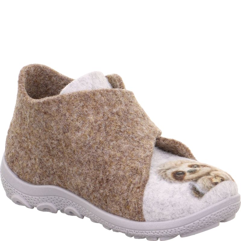 Superfit HAPPY OCTI Unisex | Boys Slipper - Material: Textile in Beige