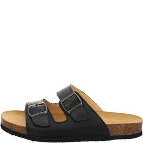 Think! WOLFI Herren Pantolette - Material: Leder in Schwarz