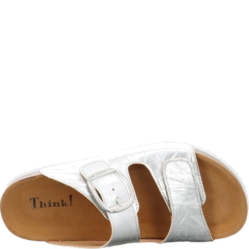 Think CRISSI Mules - Material: Leather in Metallic