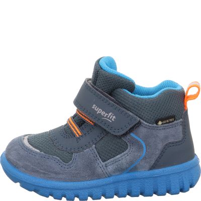 Superfit SPORT7 MINI Unisex | Jungen Sneaker high - Material: Leder/Sonstiges Material/Textil in Blau