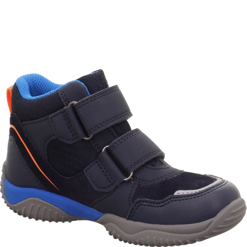 Superfit STORM Unisex | Jungen Sneaker high - Material: Leder/Sonstiges Material/Textil in Blau