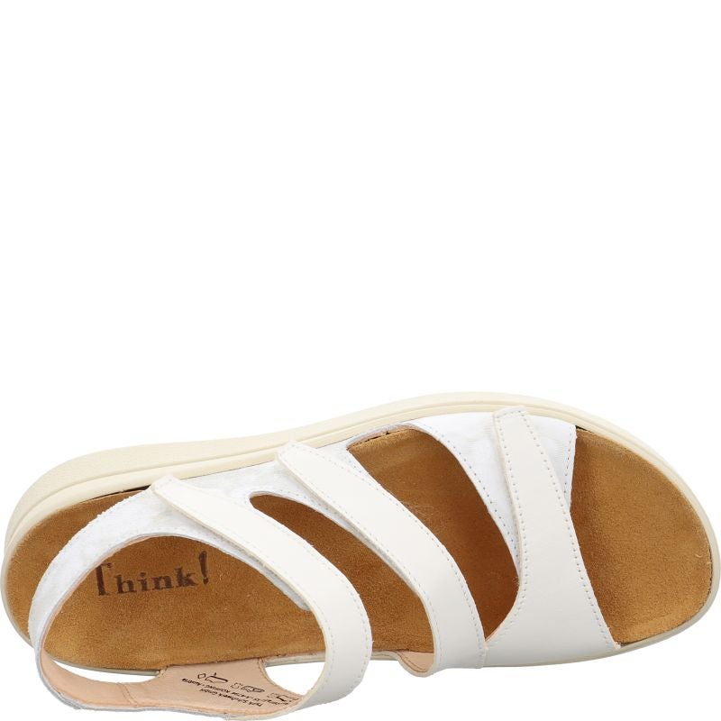 Think MEGGIE Woman Strap sandal - Material: Leather in White