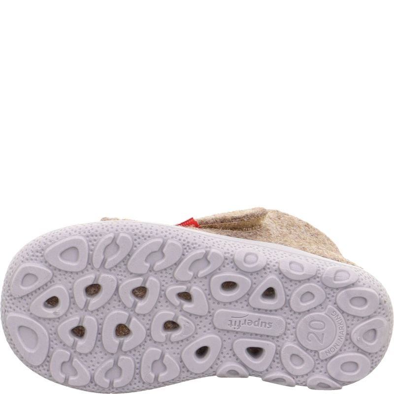 Superfit HAPPY OCTI Unisex | Boys Slipper - Material: Textile in Beige