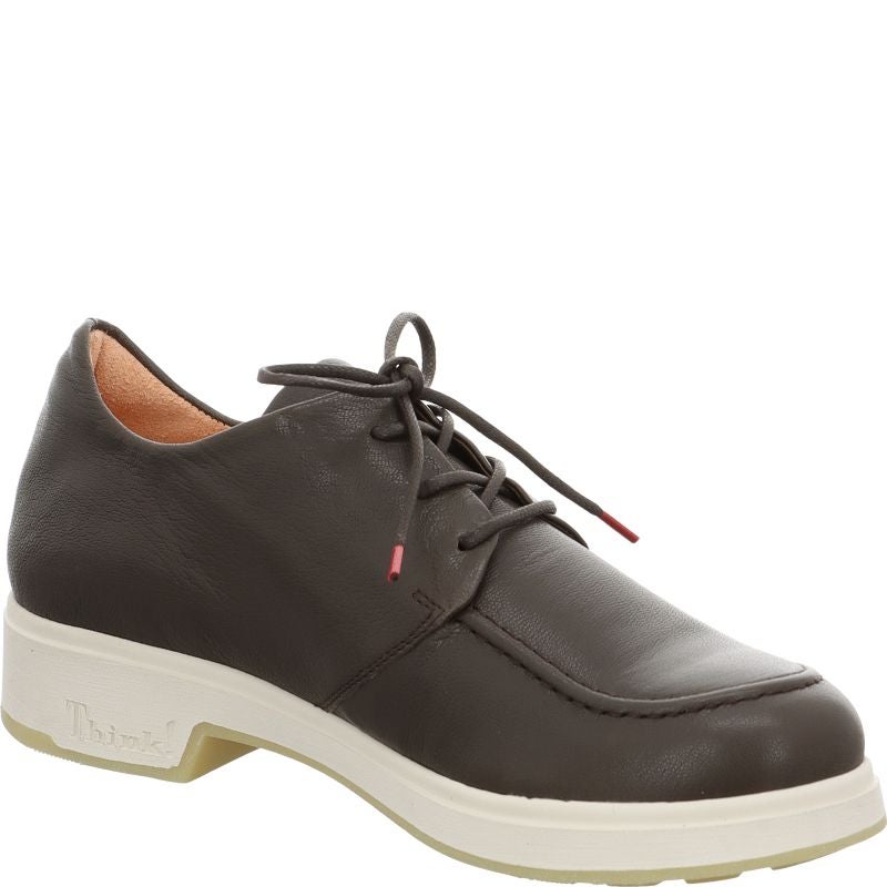 Think COGITA Woman Lace up shoe - Material: Leather in Grey