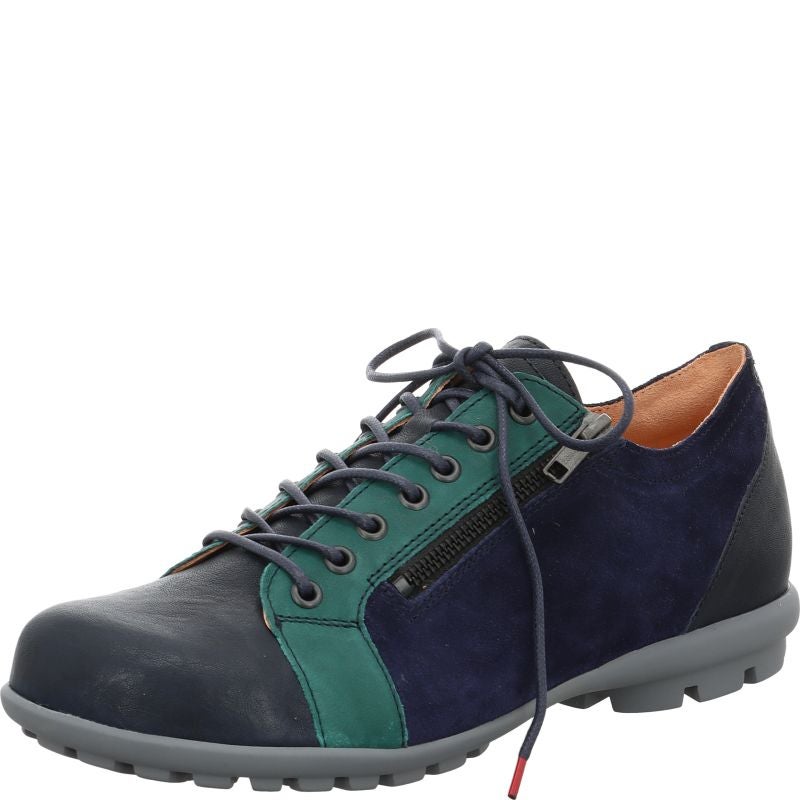 Think KONG HERREN Men Lace up shoe - Material: Leather in Blue