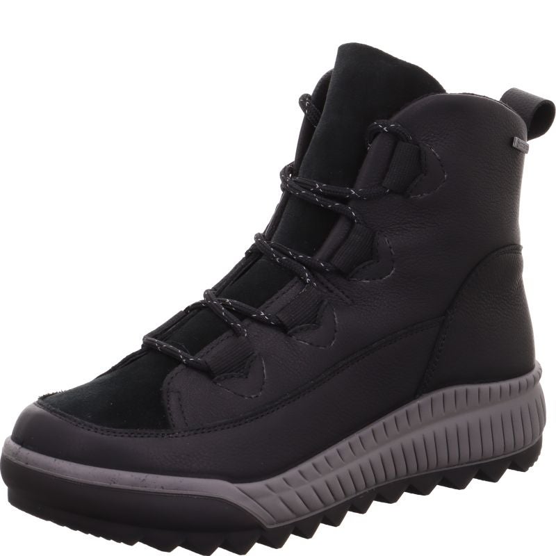 Legero TIRANO Damen Schnürboots - Material: Leder in Schwarz
