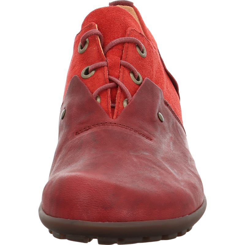 Think KONGHERREN Lace up shoe - Material: Leather in Red