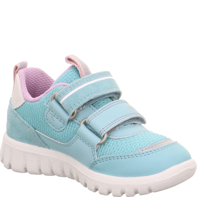 Superfit SPORT7 MINI Girls Sneakers low - Material: Leder/Sonstiges Material/Texti in Green