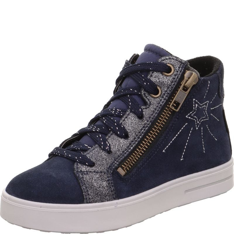 Superfit STELLA Mädchen Sneaker high - Material: Leder/Textil in Blau