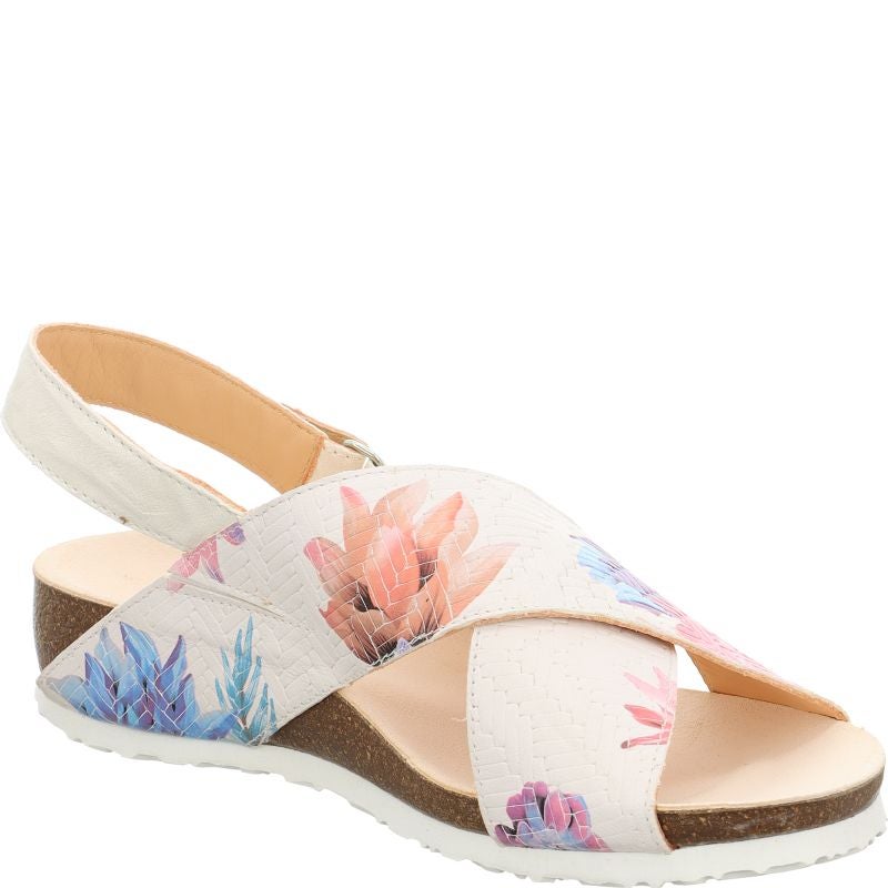 Think JULIA DAMEN Woman Strap sandal - Material: Leather in Multi Colour