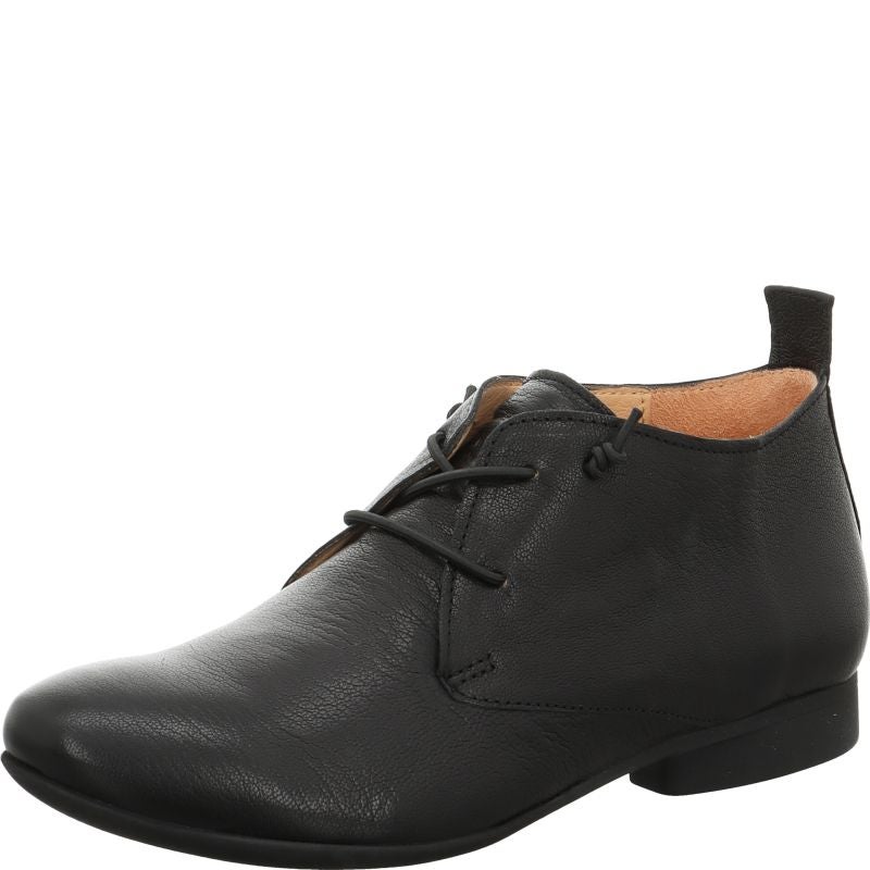 Think! GUAD2 Damen Schnürschuh - Material: Leder in Schwarz
